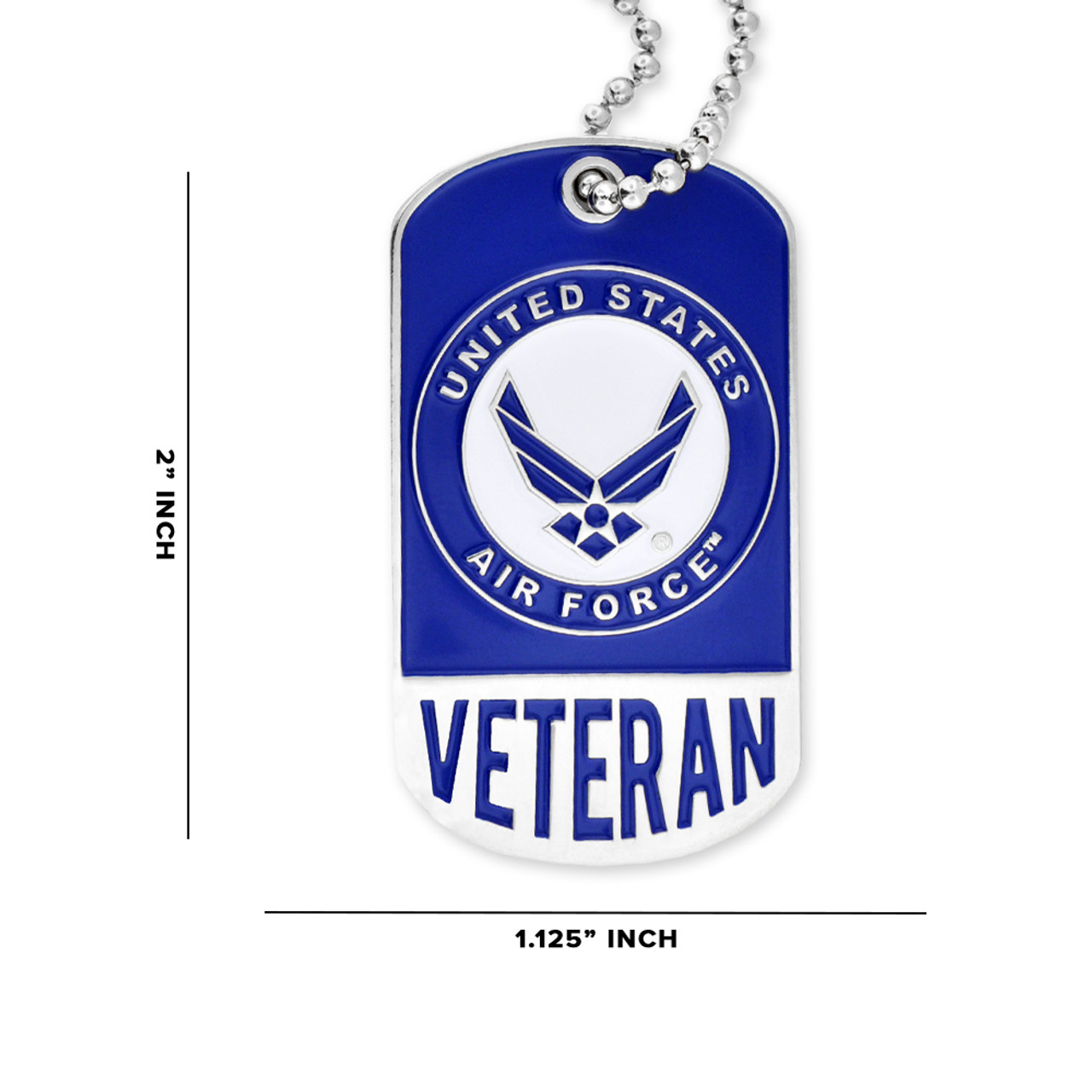 Officially Licensed Engravable U.S. Air Force Veteran Dog Tag