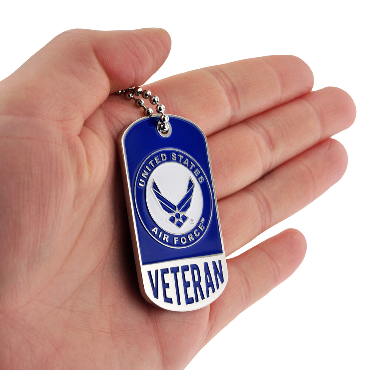 Officially Licensed Engravable U.S. Air Force Veteran Dog Tag