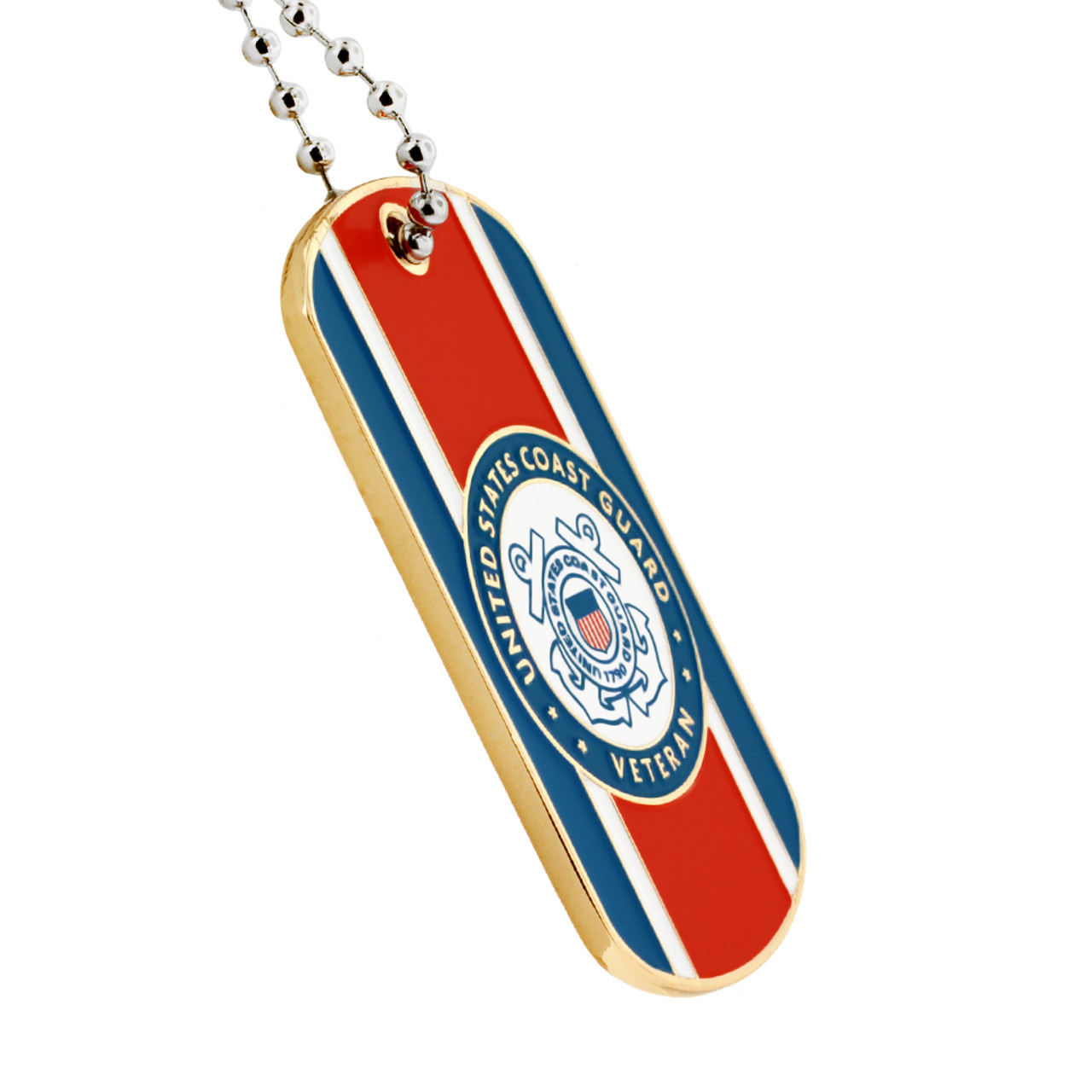 Officially Licensed Engravable U.S. Coast Guard Veteran Dog Tag