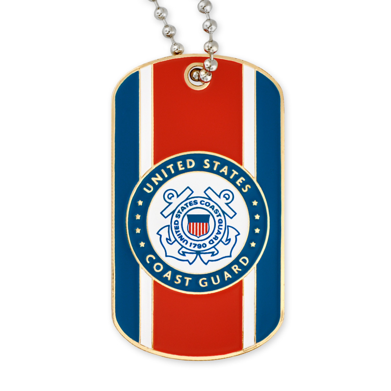 Officially Licensed Engravable U.S. Coast Guard Dog Tag | PinMart