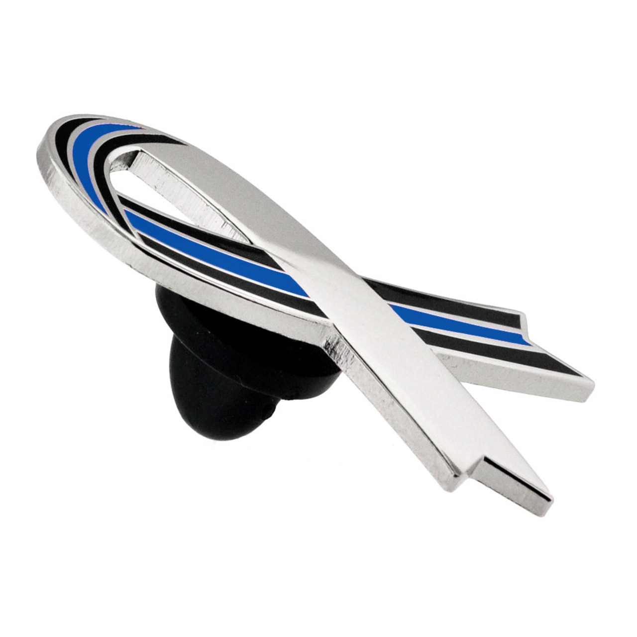 Police Thin Blue Line Heart Badge Reel ID Holder Permanent or