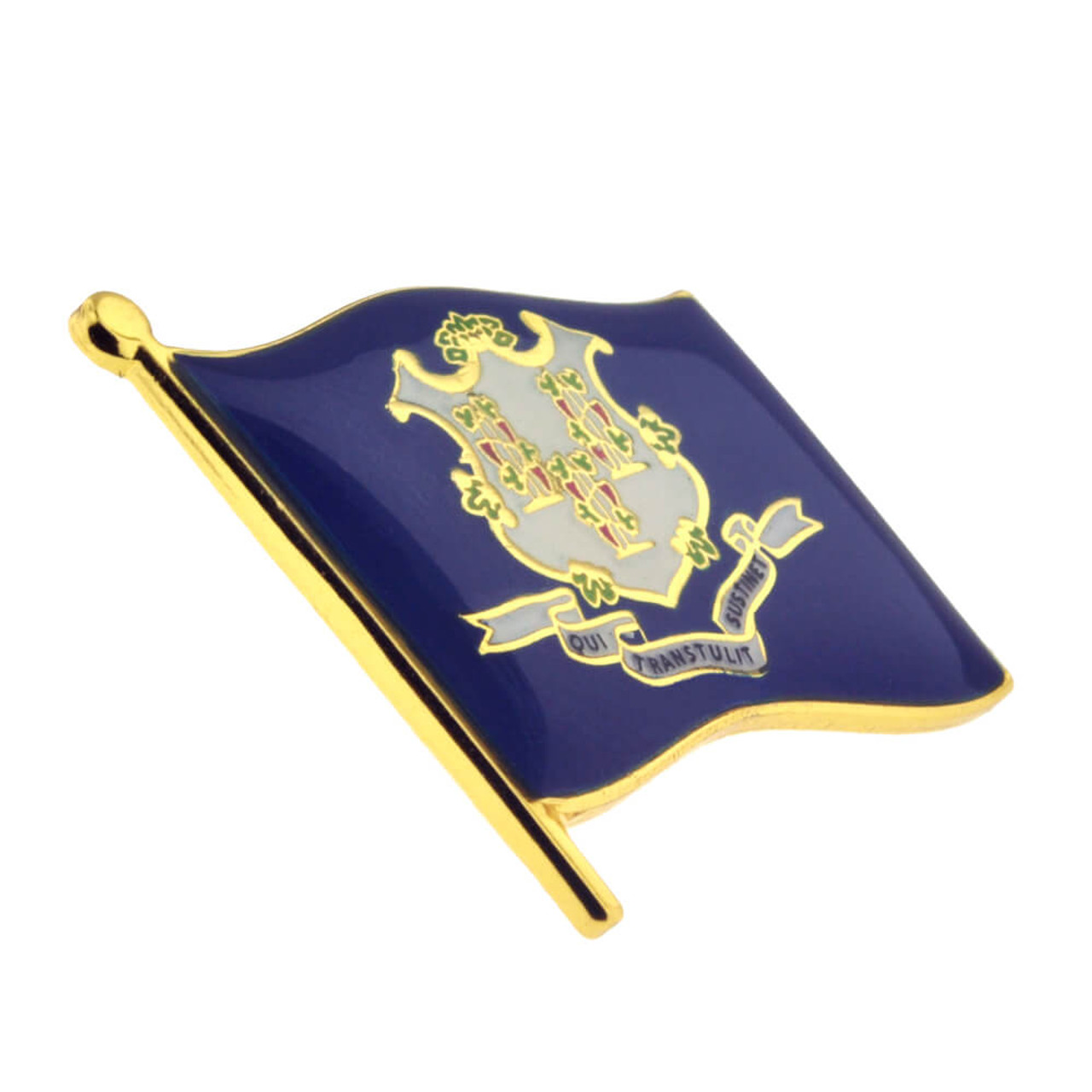 PinMart State Shape of New Jersey and New Jersey Flag Lapel Pin