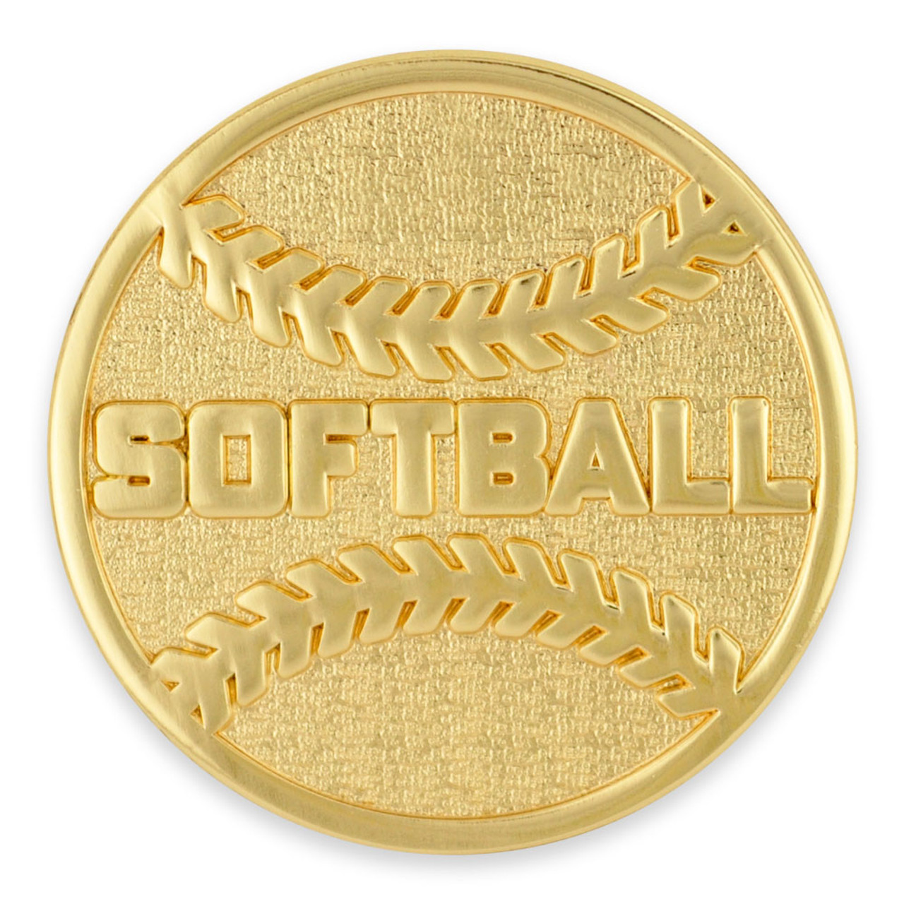 Gold Softball Letterman Jacket Pin | Gold | Sports Pins by PinMart