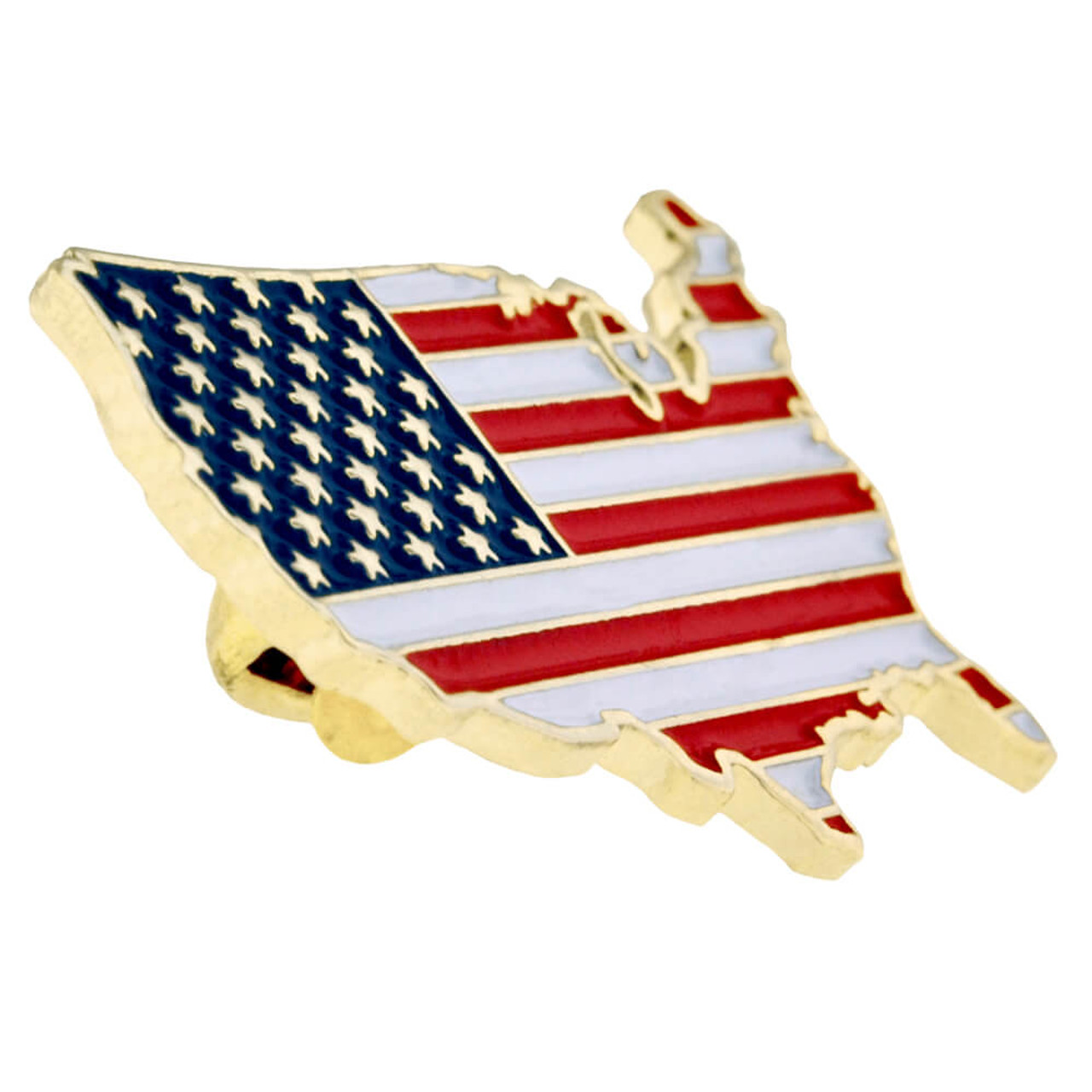 United States Shape Flag Lapel Pin | PinMart