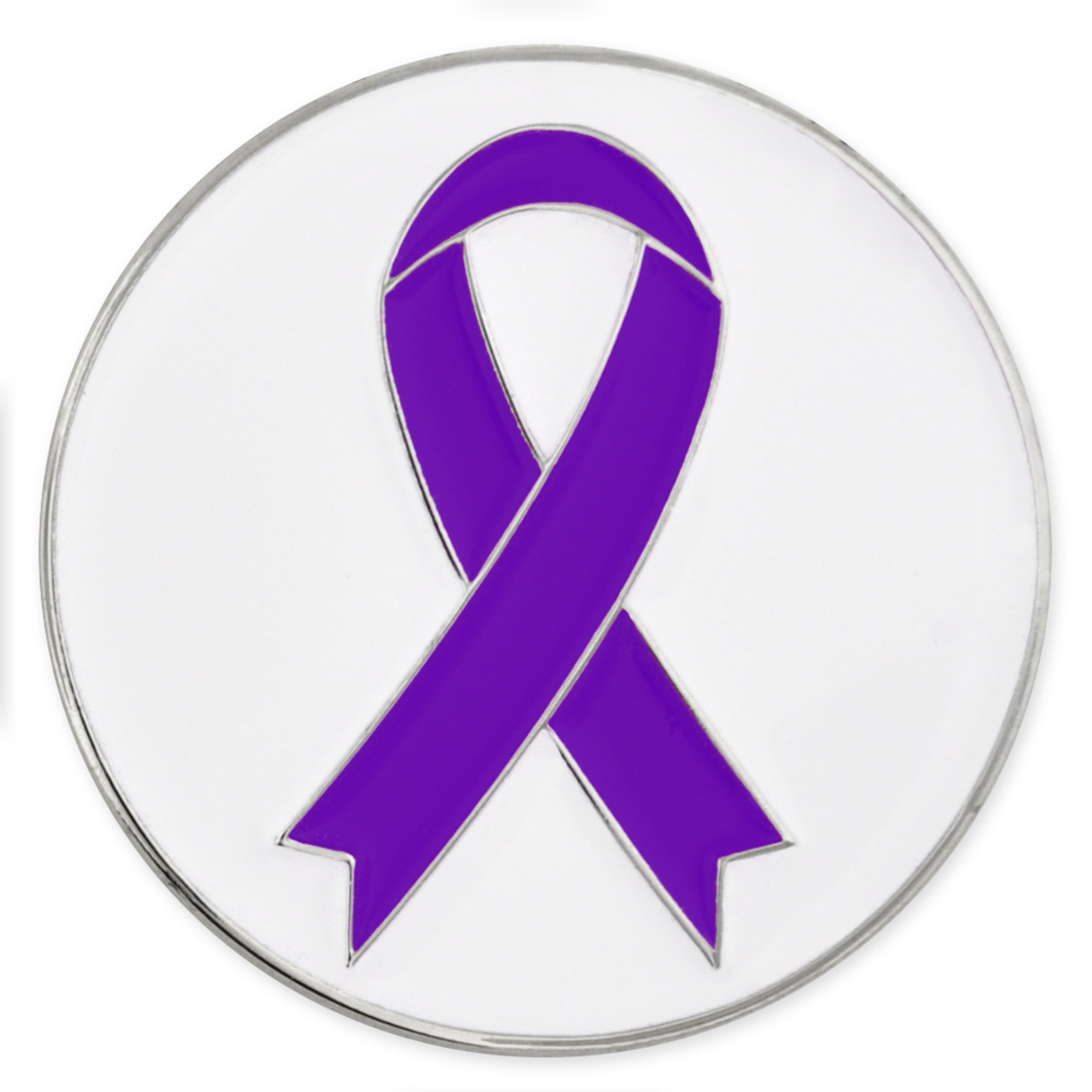 Hope Pin with Purple Ribbon Charm | Purple | Charms by PinMart