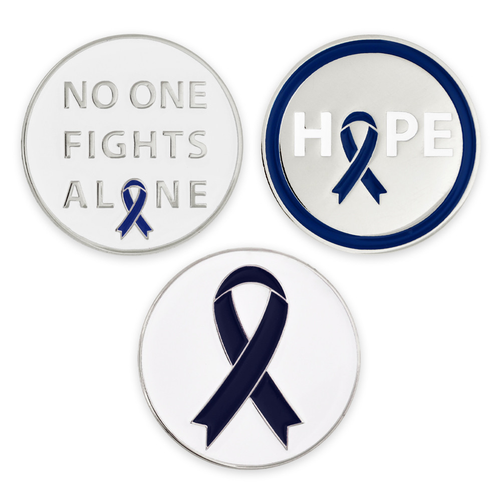 Golf | Blue Awareness Ribbon Ball Marker Set | PinMart