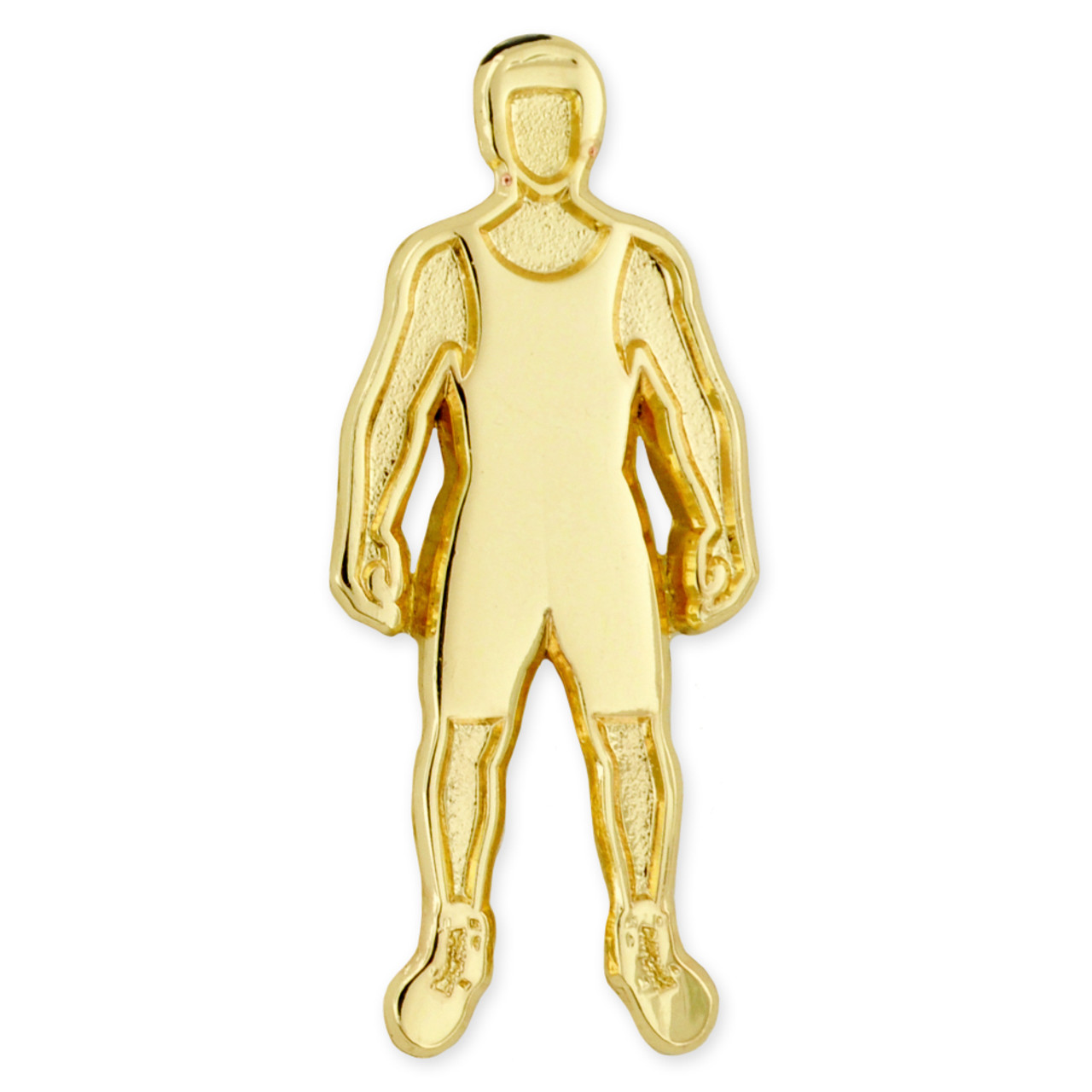 PinMart Wrestling Gold Chenille Sports 1 Lapel Pin