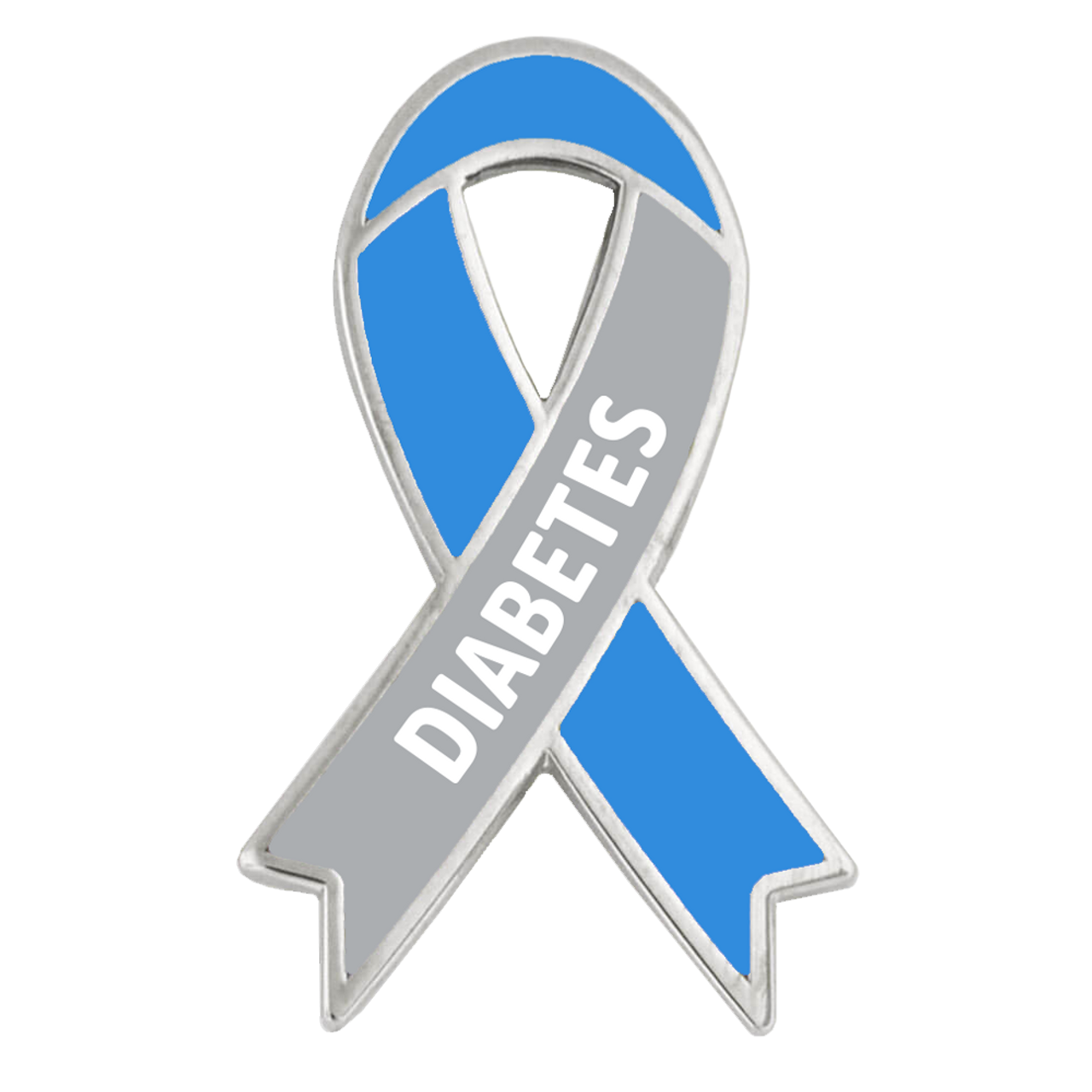 Walking Light Blue Ribbon Pin | Light Blue | Diabetes Awareness Pins by PinMart