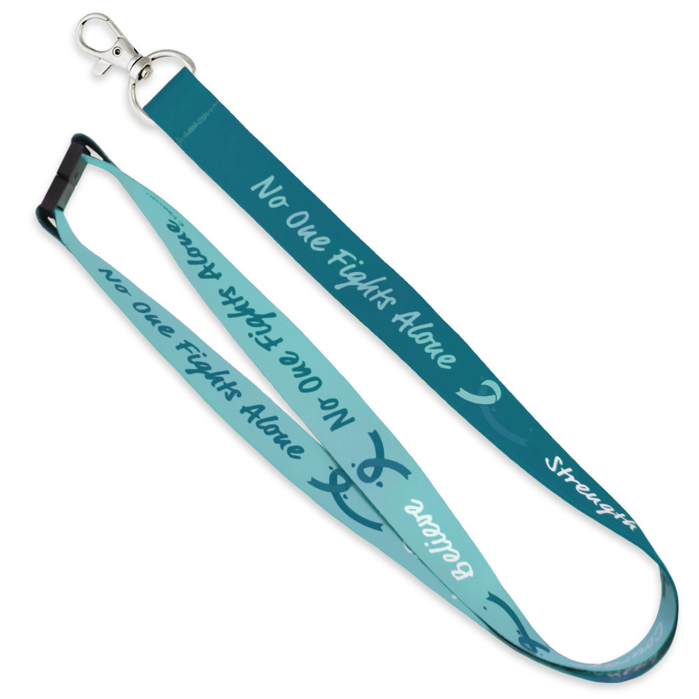 Teal Awareness Ribbon Lanyard - PinMart