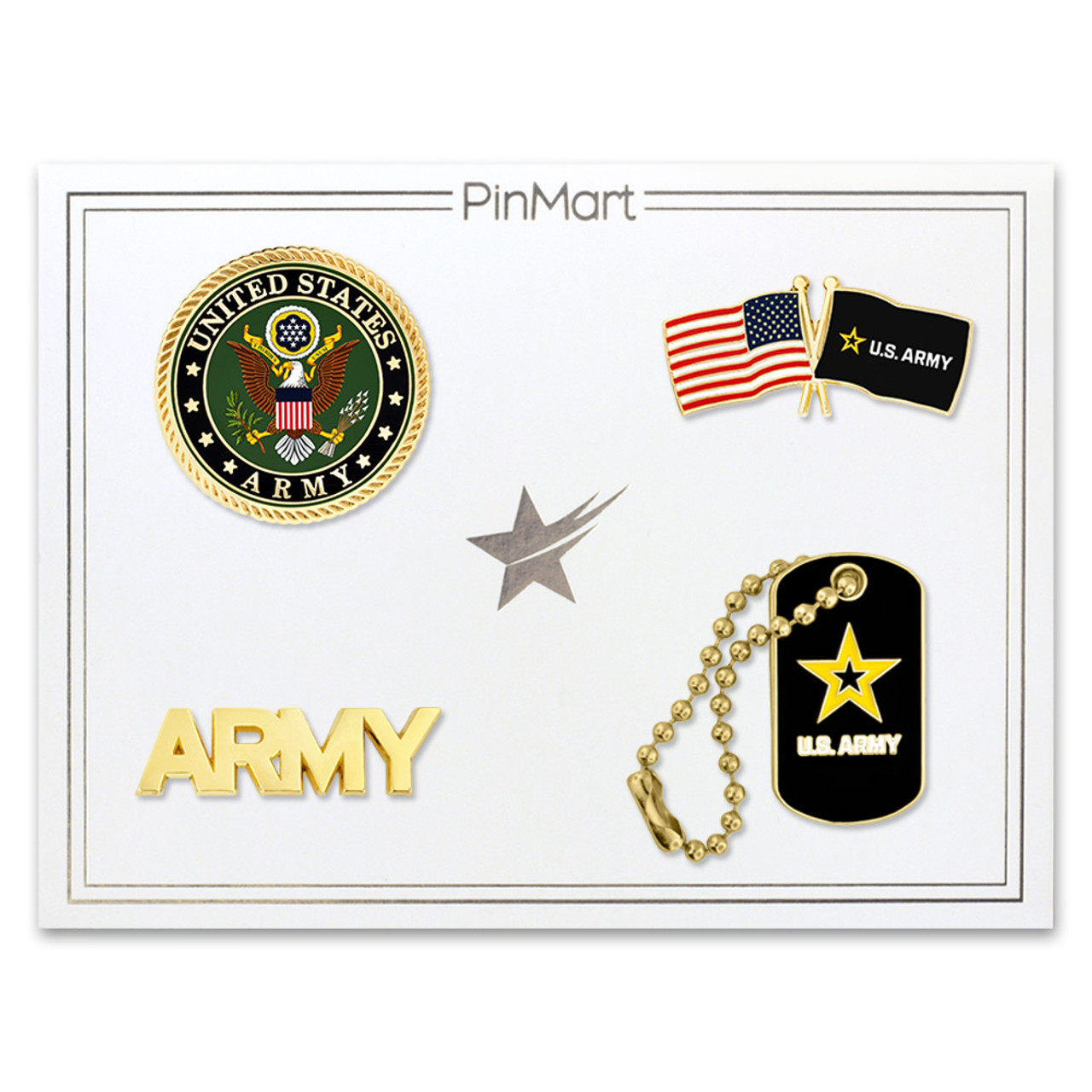 Officially Licensed U.S. Army 4-Pin Set PinMart