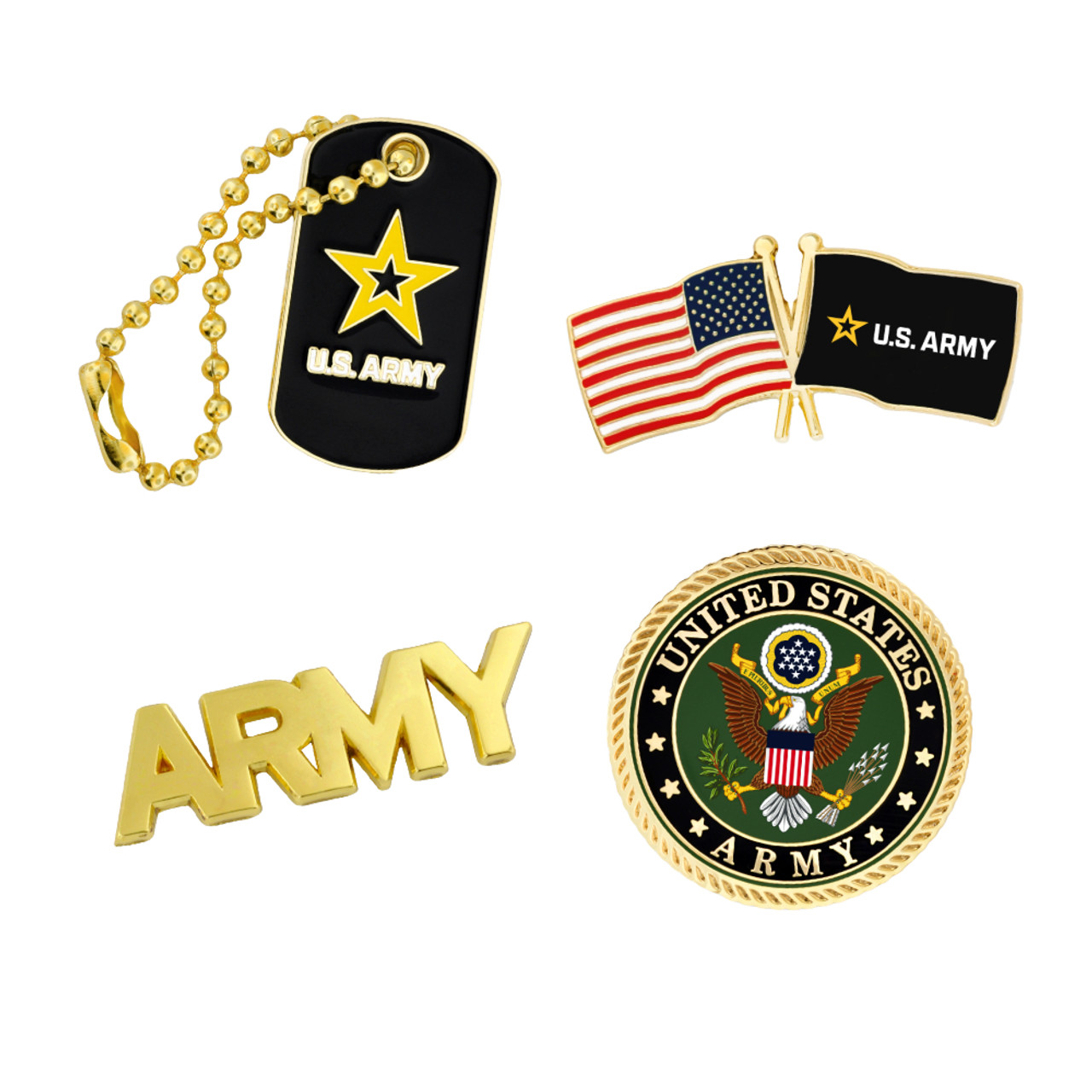 Officially Licensed U.S. Army 4-Pin Set PinMart