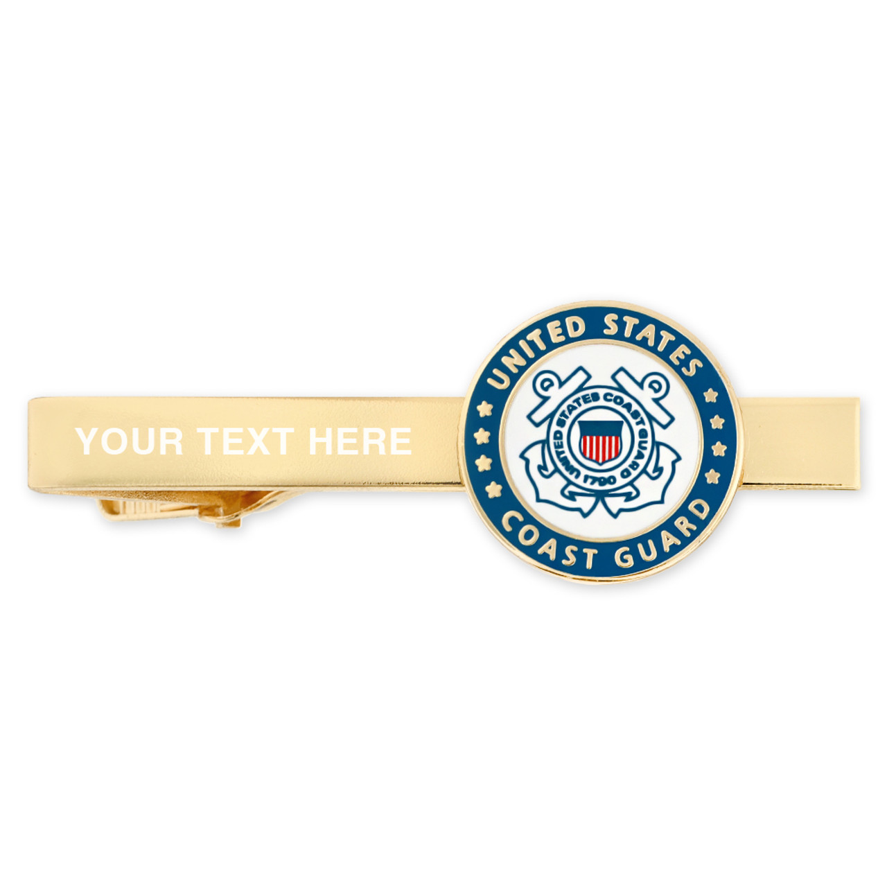 Officially Licensed Engravable U.S. Coast Guard Tie Clip | PinMart