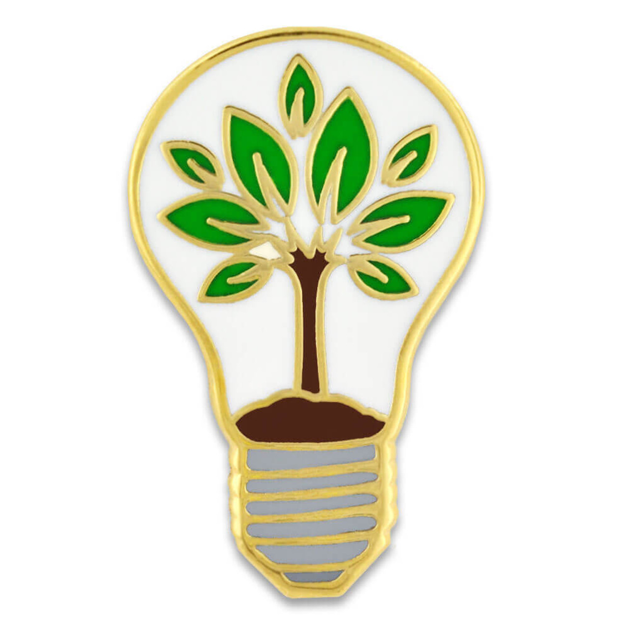 Eco-Friendly Light Bulb Pin | Green | Volunteer Pins by PinMart