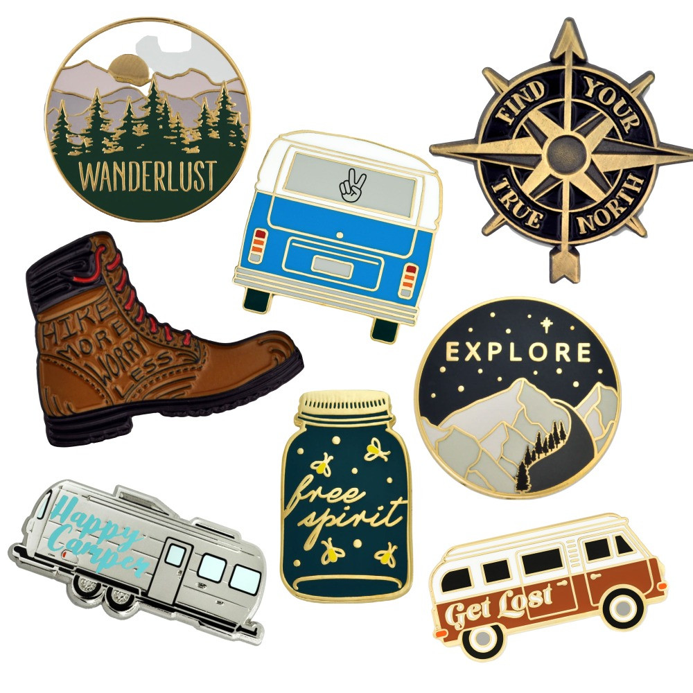 Outdoor Nature Lover Pins - 8pc set | PinMart