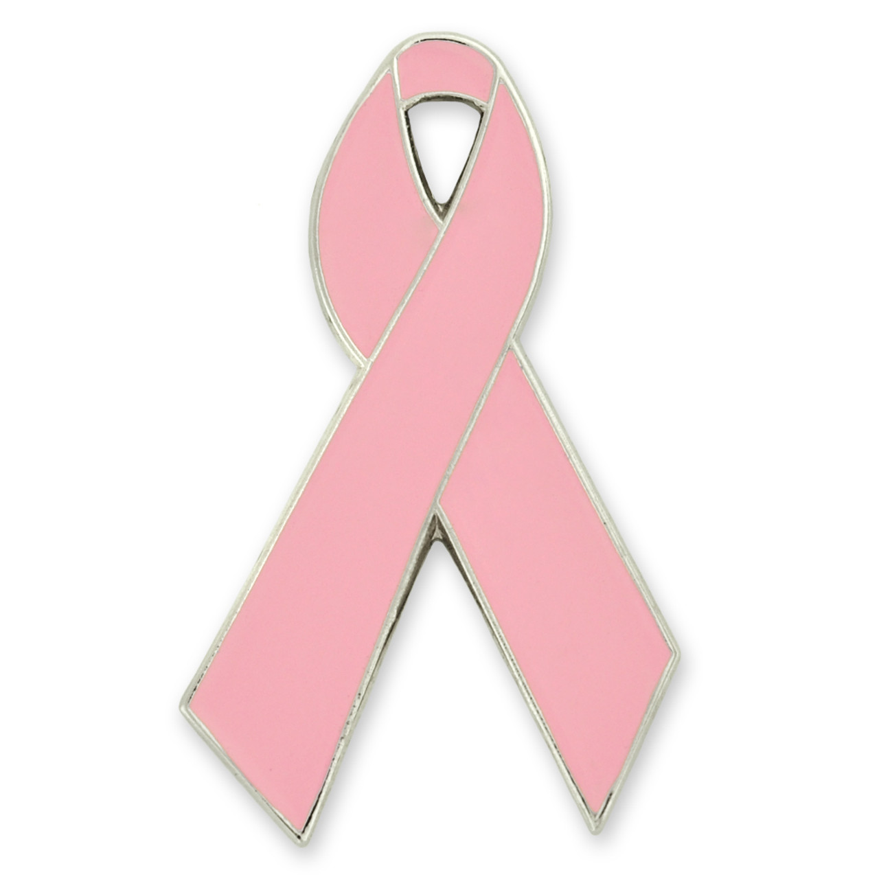 PinMart Pink Breast Cancer Awareness Ribbon Enamel Lapel Pin with Magnetic Back, Size: 1 Piece