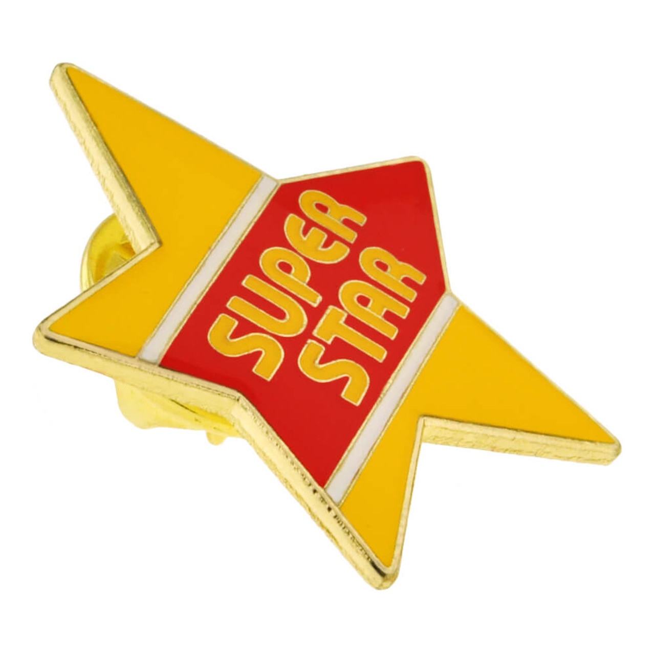  Super Star Lapel Pins - 1 Black and Gold Super Star  Recognition Pins 1 Pack : Office Products