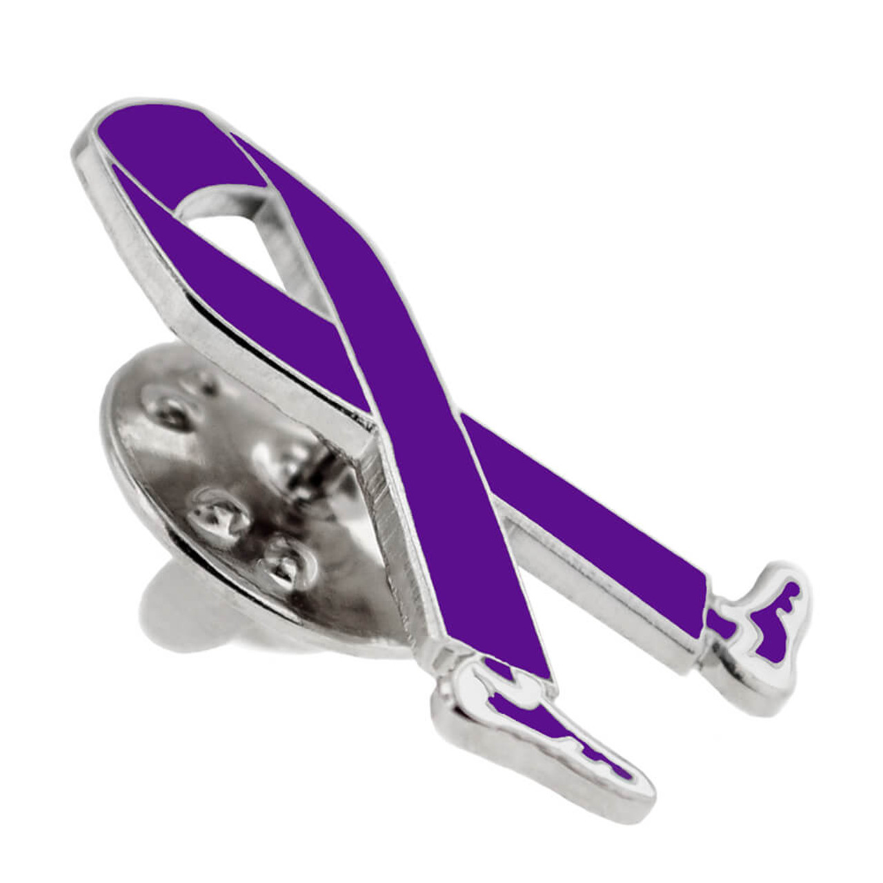 Hope Pin with Purple Ribbon Charm | Purple | Charms by PinMart
