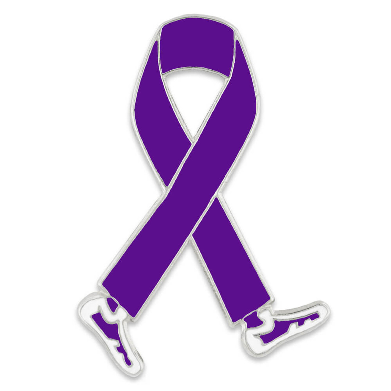 Walking Purple Ribbon Pin - Bogo | Purple | Animal Pins by PinMart