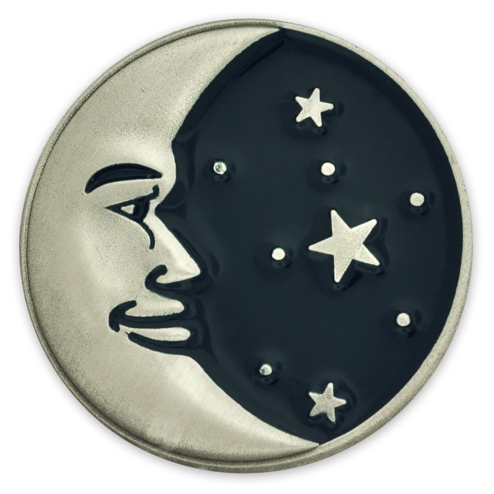 Moon and Stars Lapel Pin | PinMart