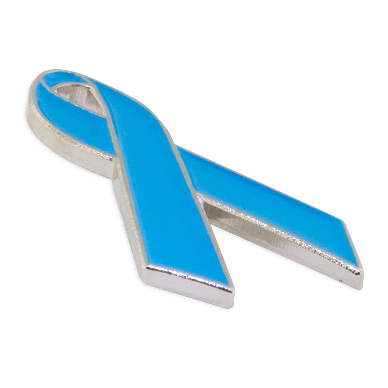 Pinmart's Light Blue Awareness Ribbon Religious Spiritual Angel Enamel Lapel Pin
