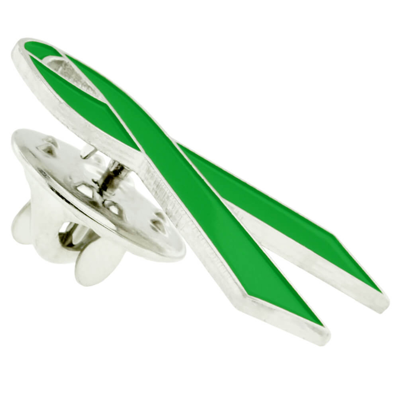 Green Support Ribbon Lapel Pin