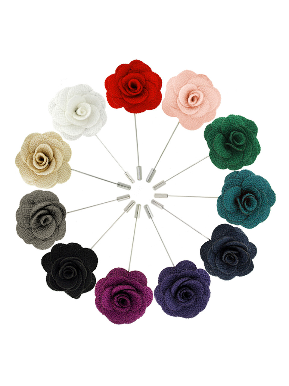Textile fabric flower BROOCH for women, Pin Petal Flower Pin