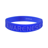 Blue Awareness Rubber Bracelet