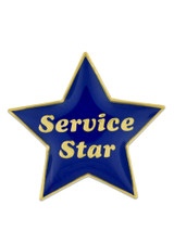 Service Star Pin - Blue and Gold