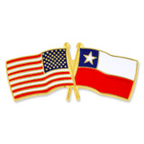 USA and Chile Flag Pin