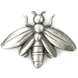 Bee Pin - Antique Silver