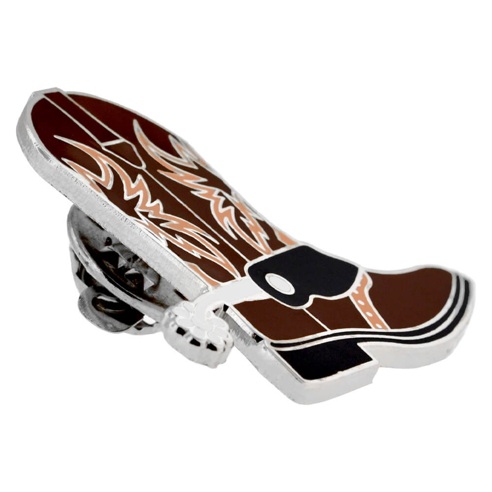 Épingle (pin) Cowboy Boot En Métal - Occasion, Bijou Western Sans Description Détaillée