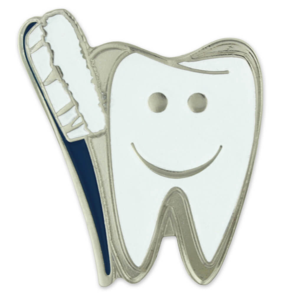 Toothbrush Pin Dental Tooth and Brush Pin | PinMart