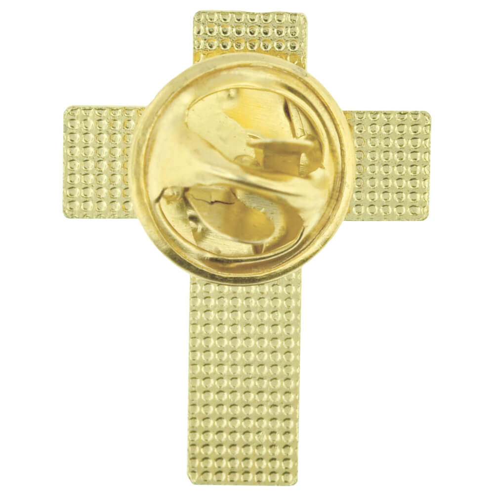 Gold Cross Lapel Pin PinMart