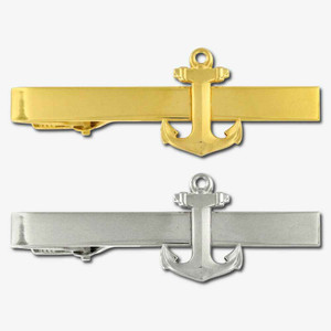 Anchor Tie Clip - Gold or Silver - Engravable
