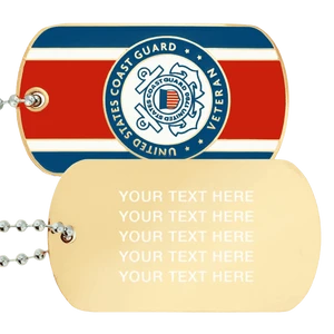 Officially Licensed U.S. Coast Guard Dog Tag Engravable