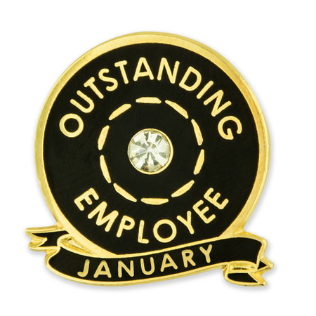 Outstanding Employee of The Month Pin Front View