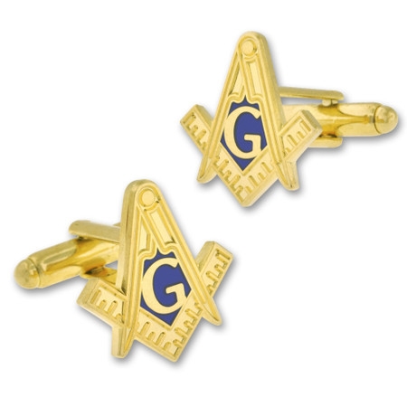 Masonic Cufflink Set Gold Alt