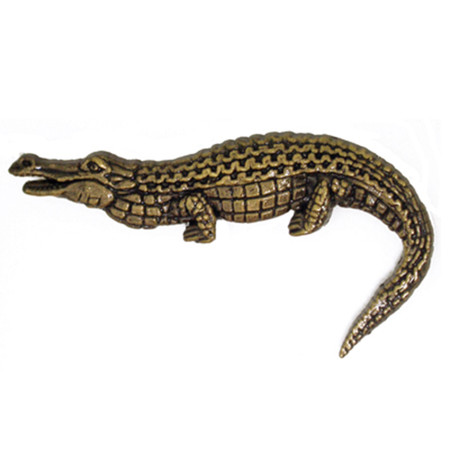 Alligator Pin in both Antique Gold and Antique Nickel Front View