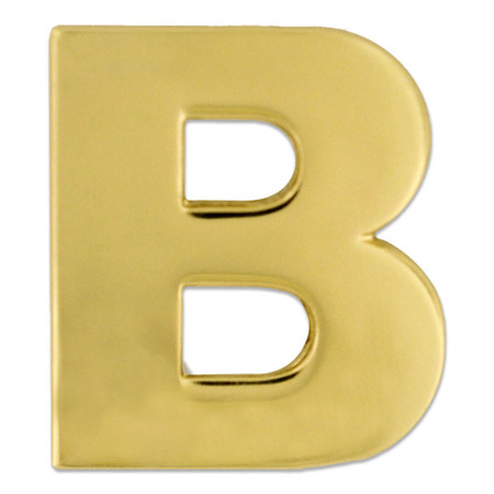 Letter B Pin gold and silver front view