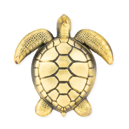 Sea Turtle Pin - Gold and Silver Front