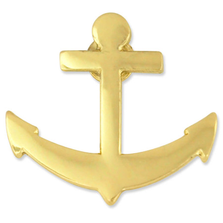 Gold Anchor Pin Front