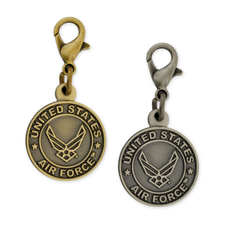 Officially Licensed U.S. Air Force Charm Choice Of Colors Antique Gold or Antique Silver