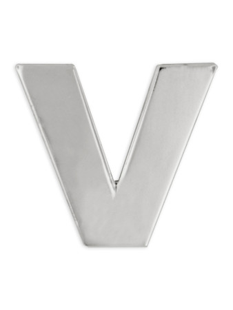 Silver V Pin Front