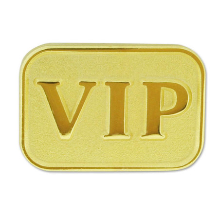 Gold VIP Lapel Pin Front