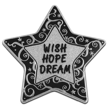 Wish Hope Dream Pin Front