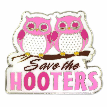 Breast Cancer Save the Hooters Pin Front