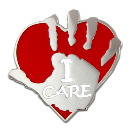 I Care Pin Front