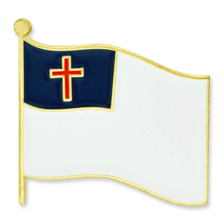 Christian Flag Pin Front