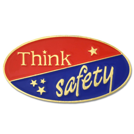 Think Safety Lapel Pin Front