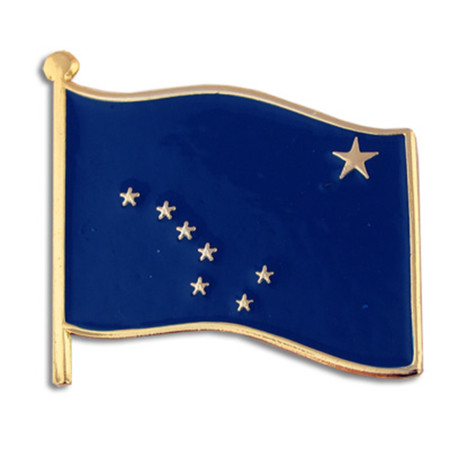 Alaska State Flag Pin Front